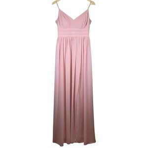 City Vibe Maxi Dress Pink Sheer Lace Romantic Fairy Balletcore Size 9 Evening